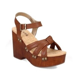 Korks Dawson Brown Platform Heels
